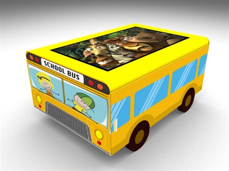 Детский интерактивный столик  Автобус кубик - фото 152941