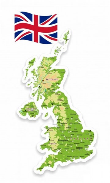 Стенд резной Физическая карта Великобритании - фото 59241