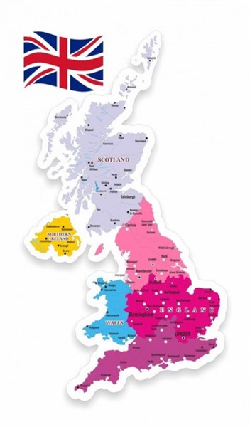 Стенд резной Политическая карта Великобритании - фото 59242