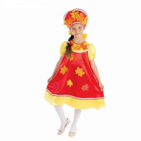 костюм "Осенняя краса", 2 предмета: платье с кокеткой, кокошник - фото 60972