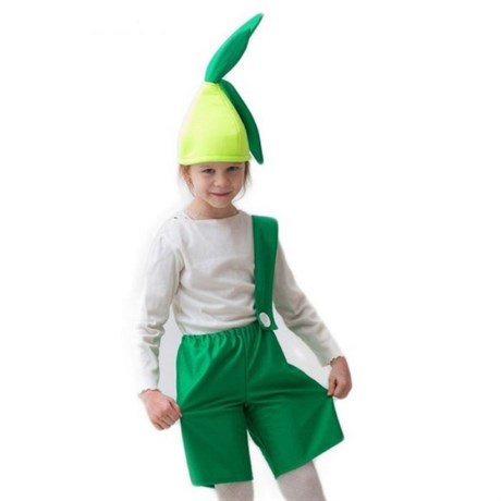 костюм "Лучок", шапка, комбинезон, 5-7 лет, рост 122-134 см - фото 61025