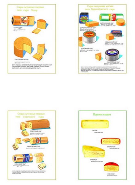 Плакаты ПРОФТЕХ "Ассортимент сычужных сыров" - фото 62243