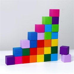 Кубики «Цветные» 30 шт. - фото 731906