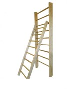 Навесная лестница деревянная с зацепами