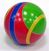 Мяч резиновый диаметр 200 мм  (в полоску) - фото 61903